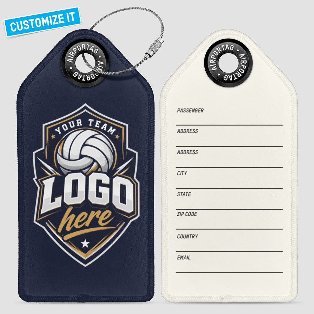 Volleyball Custom Team Logo - Luggage Tag