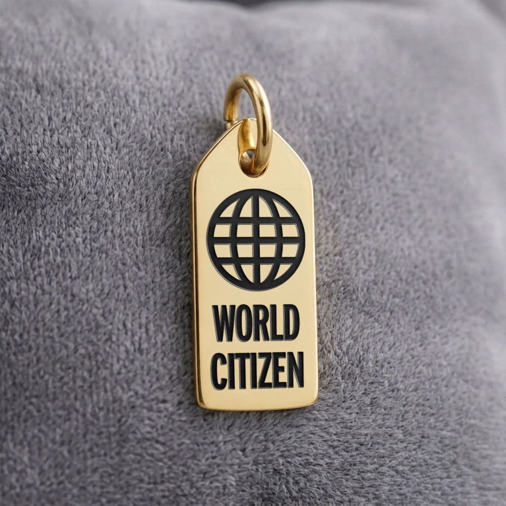 World Citizen - Mini Tag - Charm