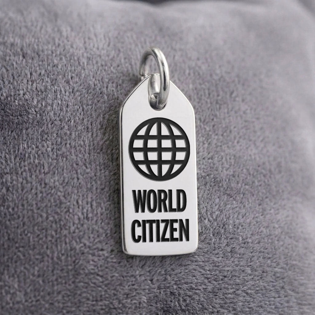 World Citizen - Mini Tag - Charm