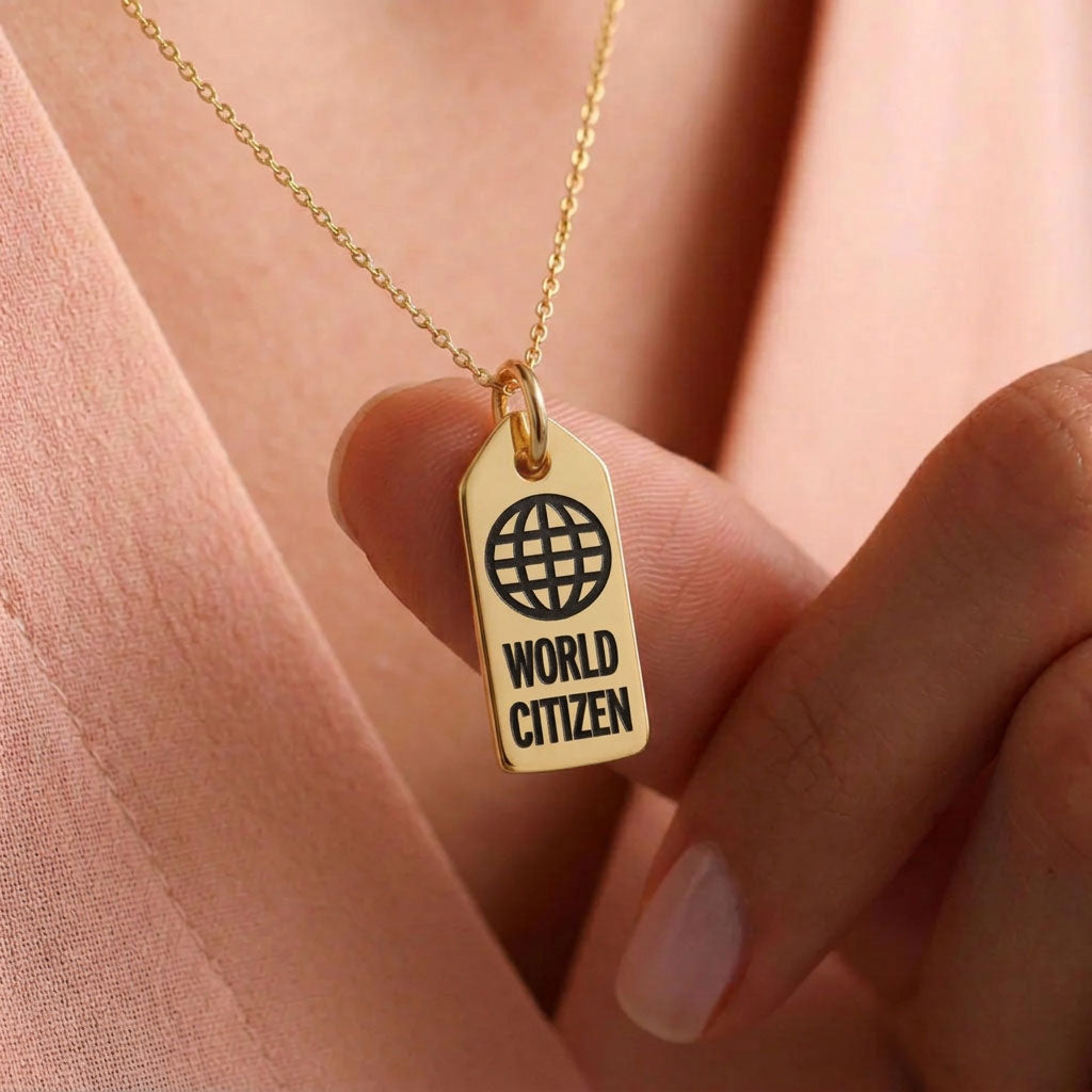 World Citizen - Mini Tag - Charm