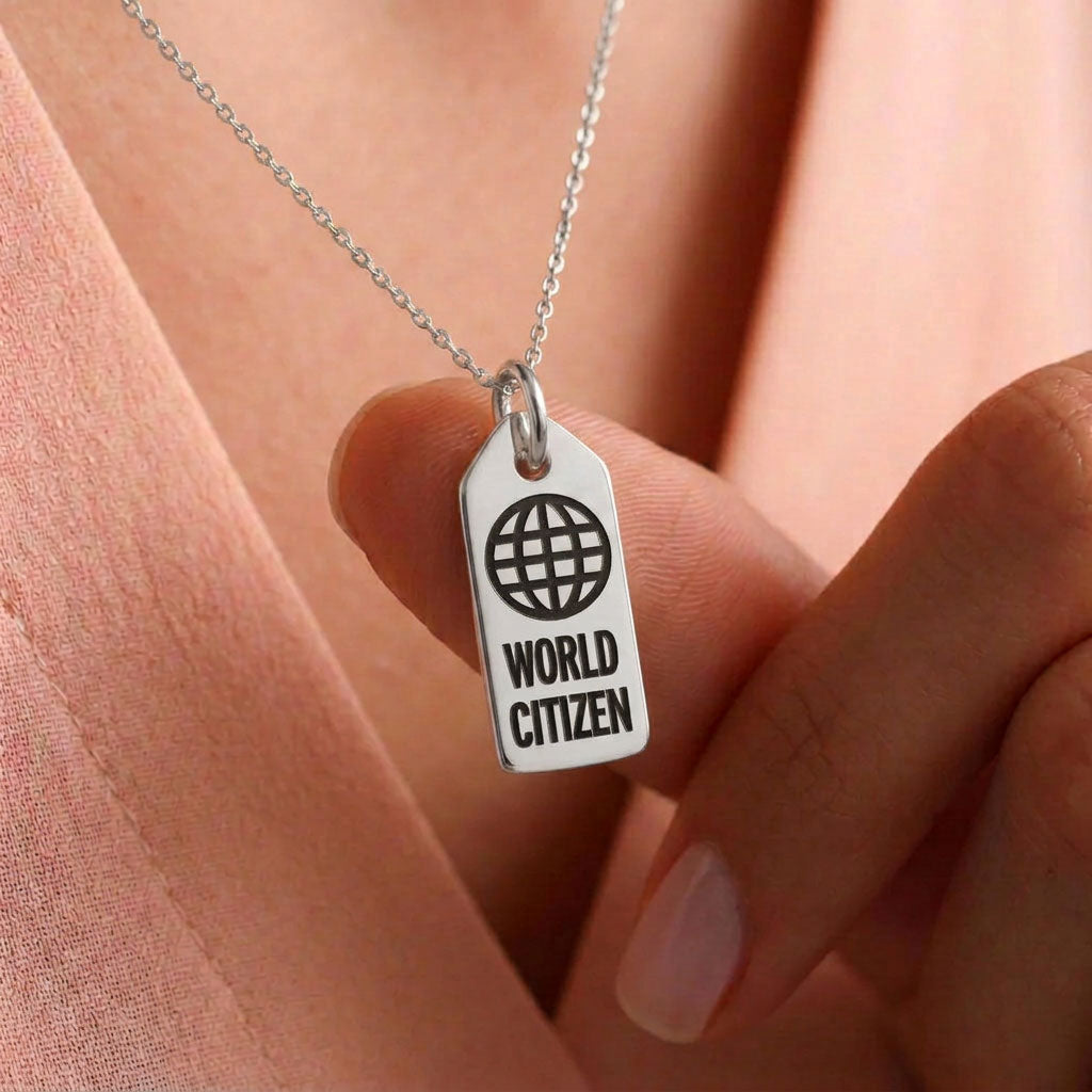 World Citizen - Mini Tag - Charm