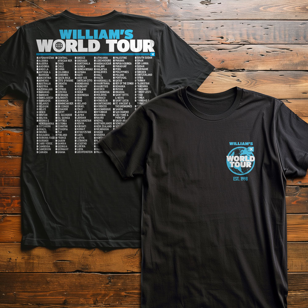 My Custom World Tour Travel - T-Shirt