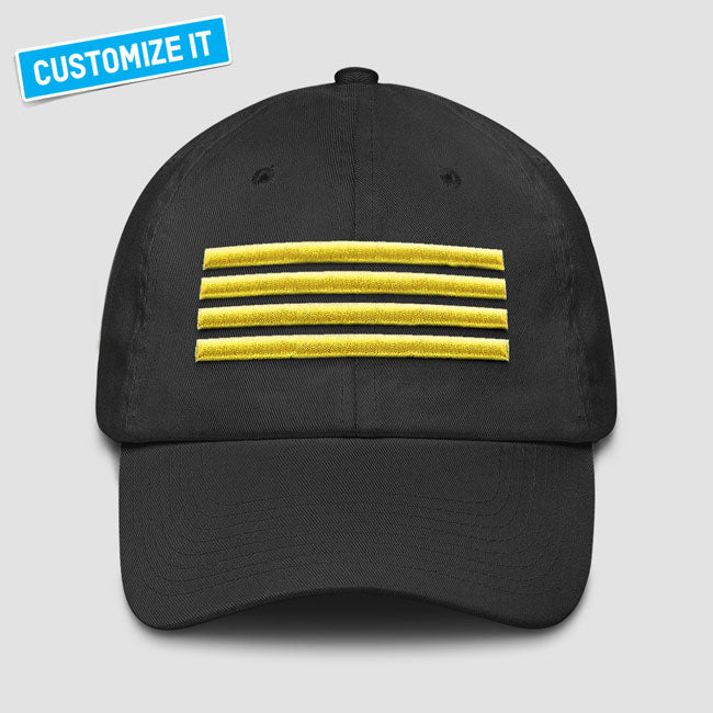 Pilot 4 Stripes - Classic Dad Cap airportag.myshopify.com