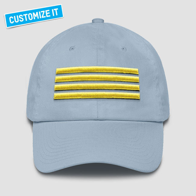 Pilot 4 Stripes - Classic Dad Cap airportag.myshopify.com