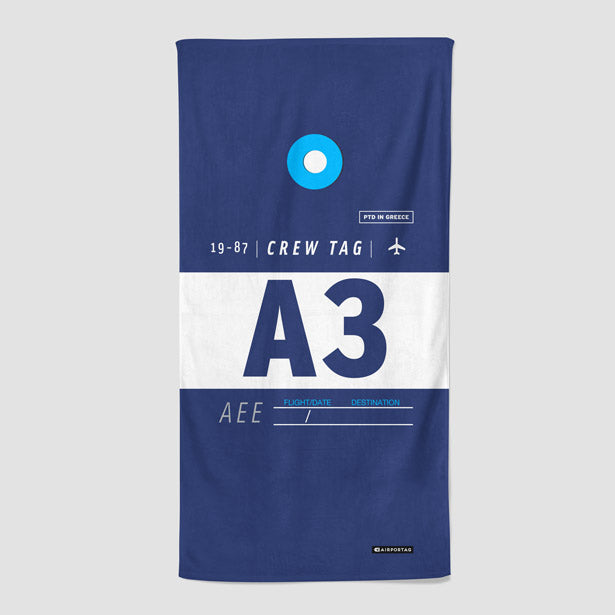 A3 - Beach Towel - Airportag