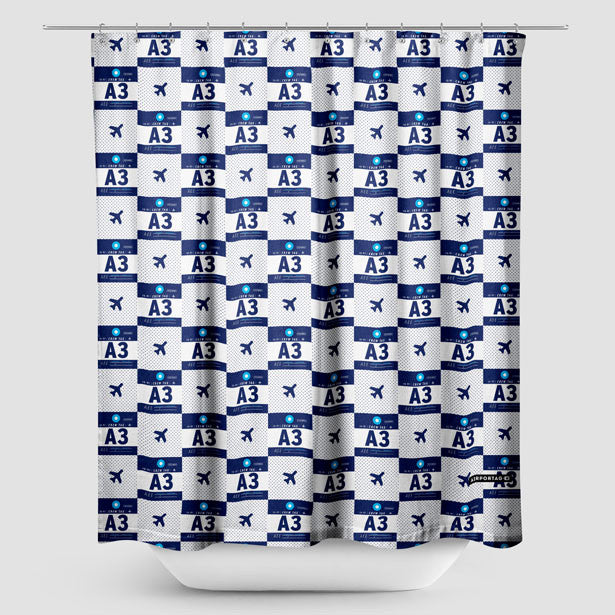 A3 - Shower Curtain - Airportag