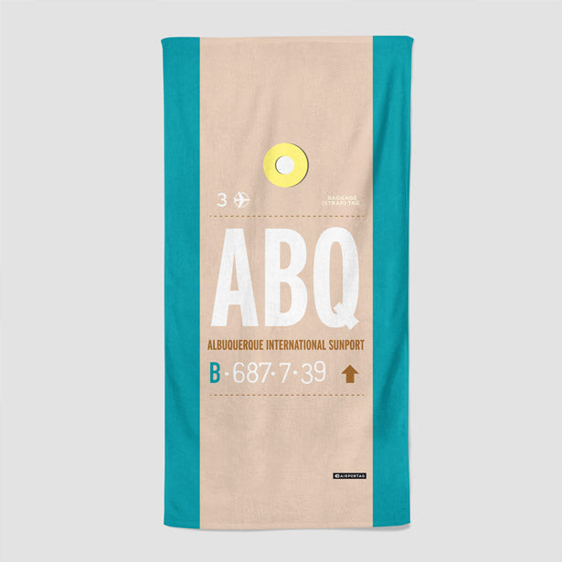 ABQ - Beach Towel - Airportag