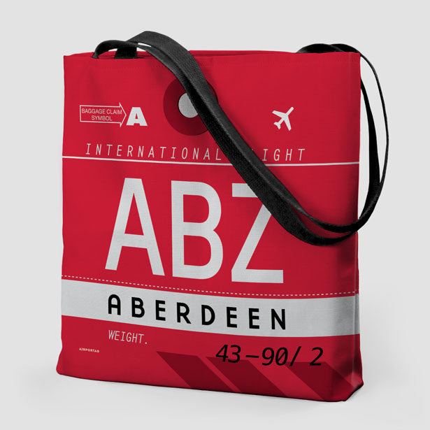 Tote Bag - ABZ - Aberdeen Airport - IATA code ABZ