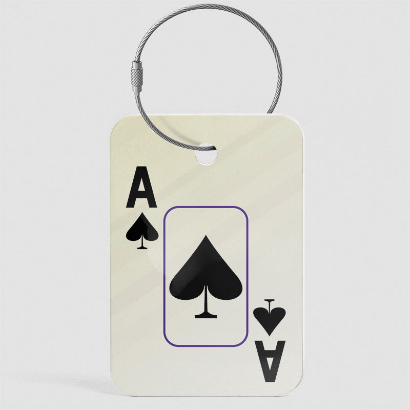 Ace of spades card baggage tag