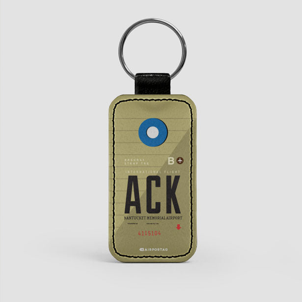 ACK - Leather Keychain - Airportag