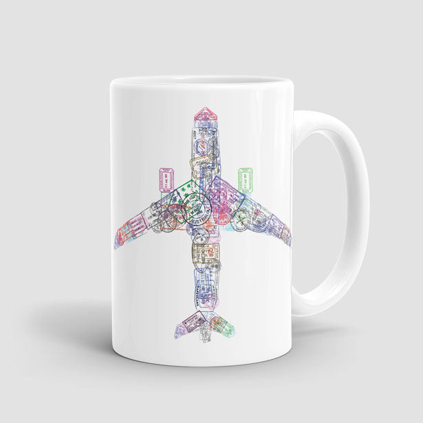 Airplane Stamps - Mug - Airportag