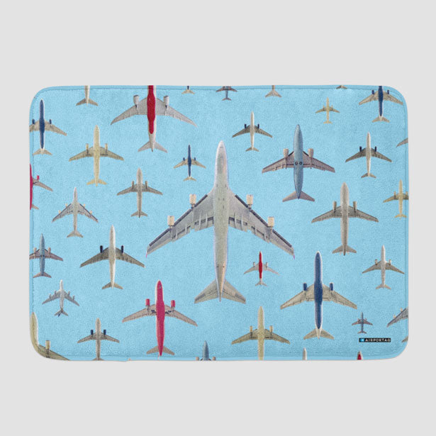 Airplane Above - Bath Mat - Airportag