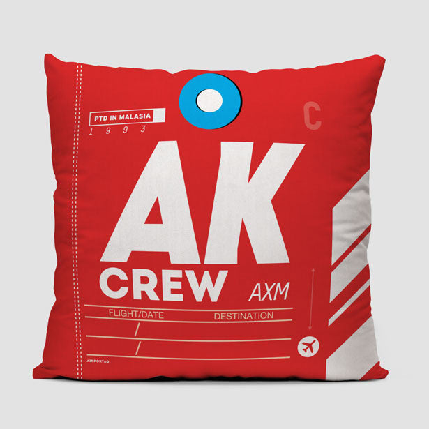 AK - Throw Pillow - Airportag