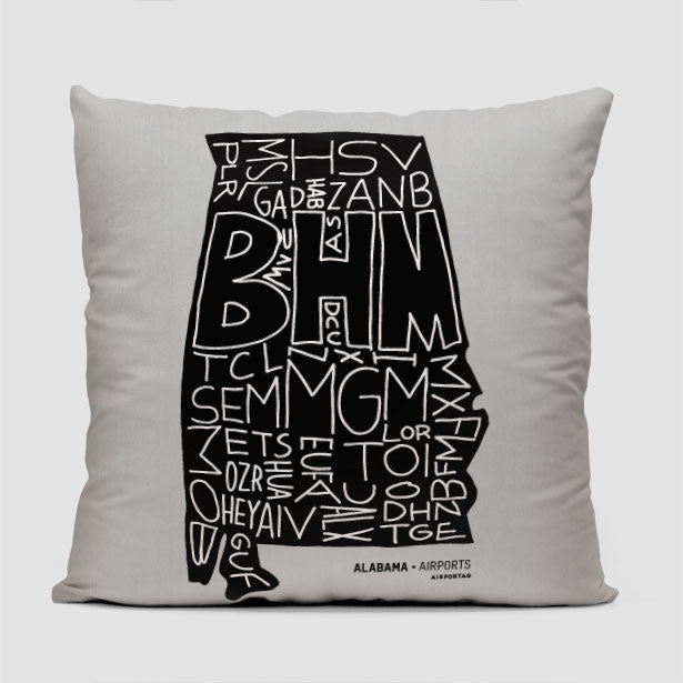 Alabama - Throw Pillow - Airportag