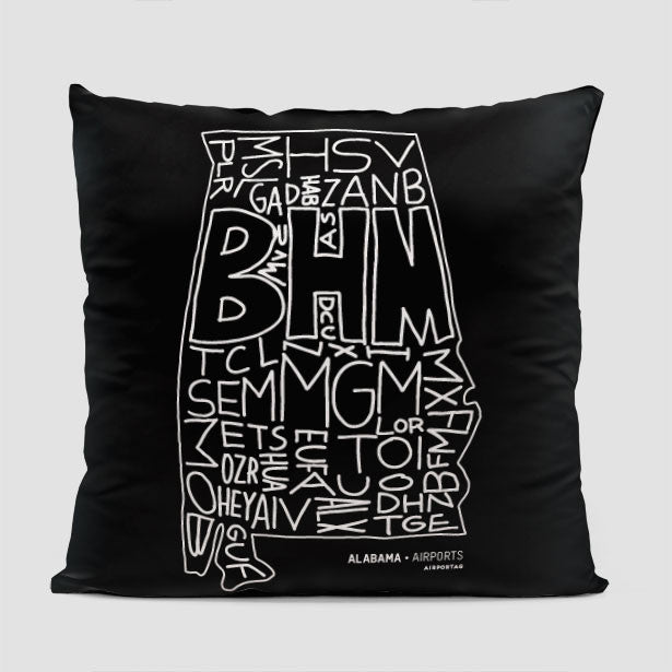Alabama - Throw Pillow - Airportag