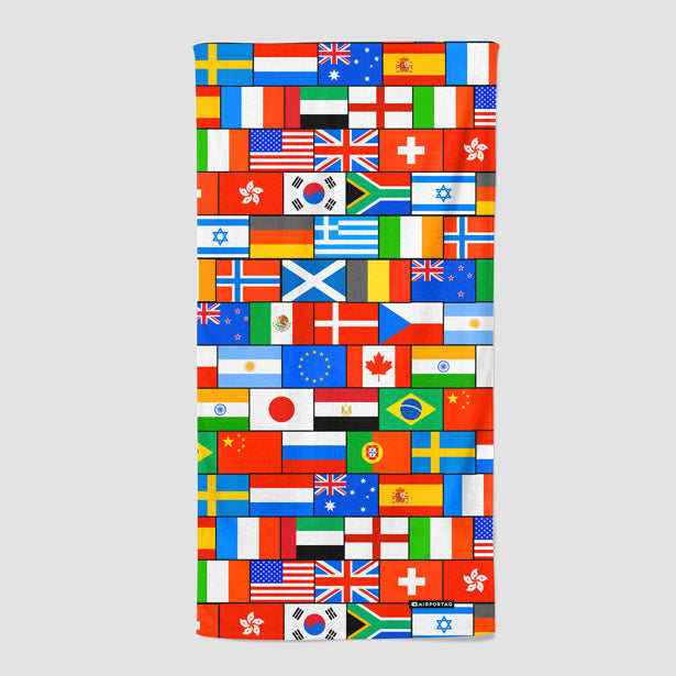 Flags - Beach Towel - Airportag