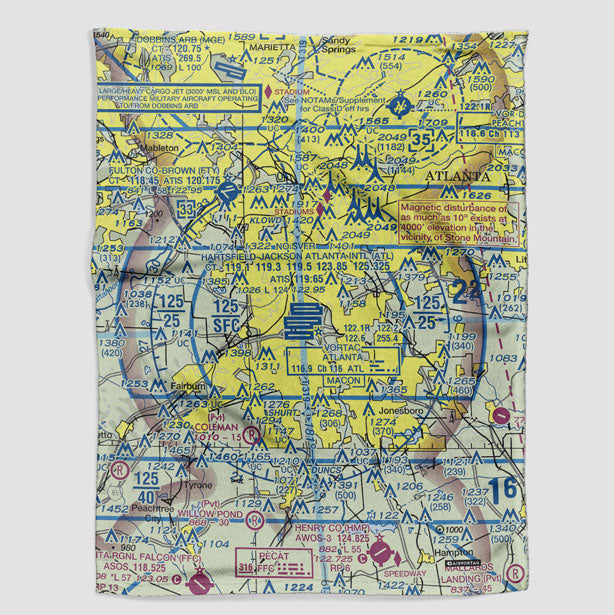 ATL Sectional - Blanket - Airportag