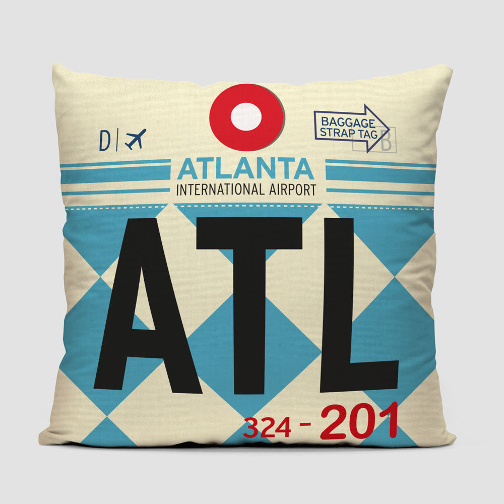 ATL - Throw Pillow - Airportag