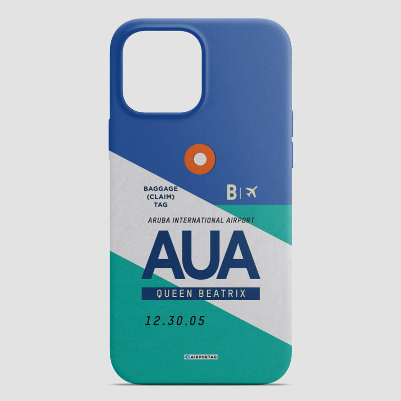 Airport Code Phone Case - IATA code AUA Mobile Cover
