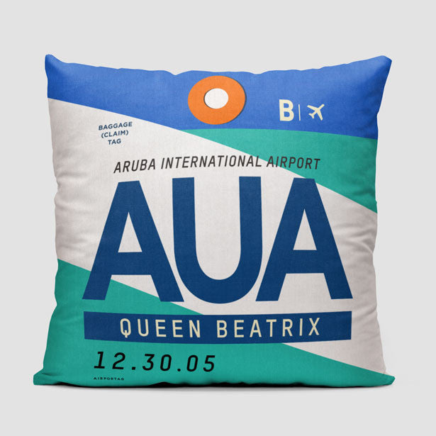 AUA - Throw Pillow - Airportag