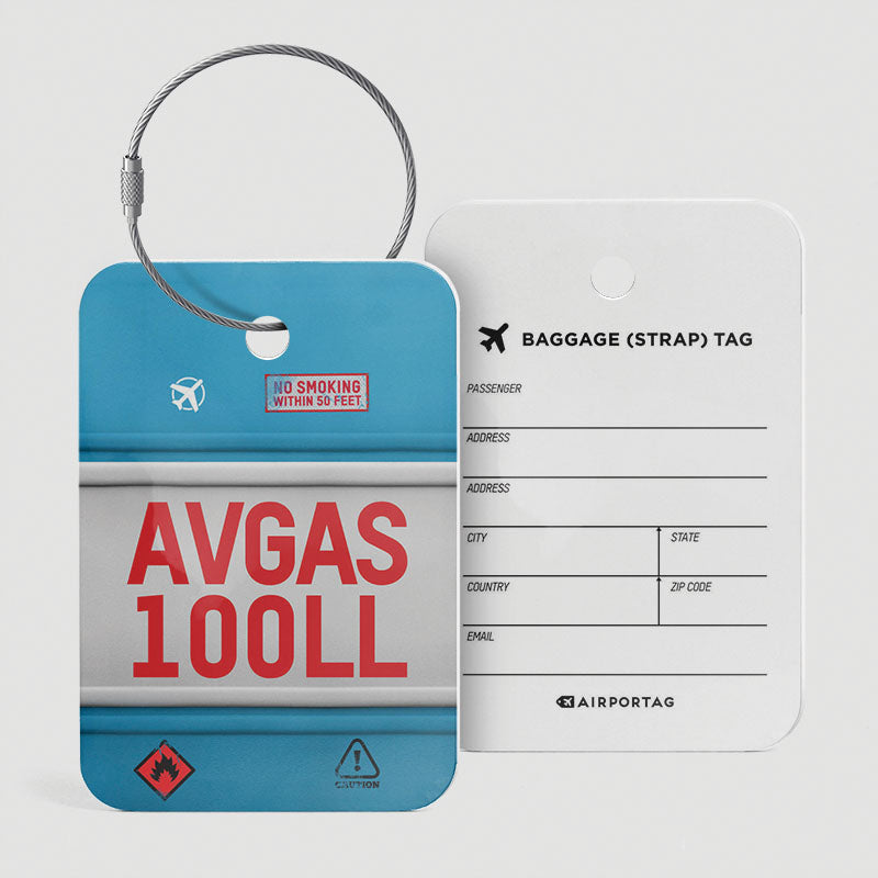 AVGAS 100LL - Luggage Tag