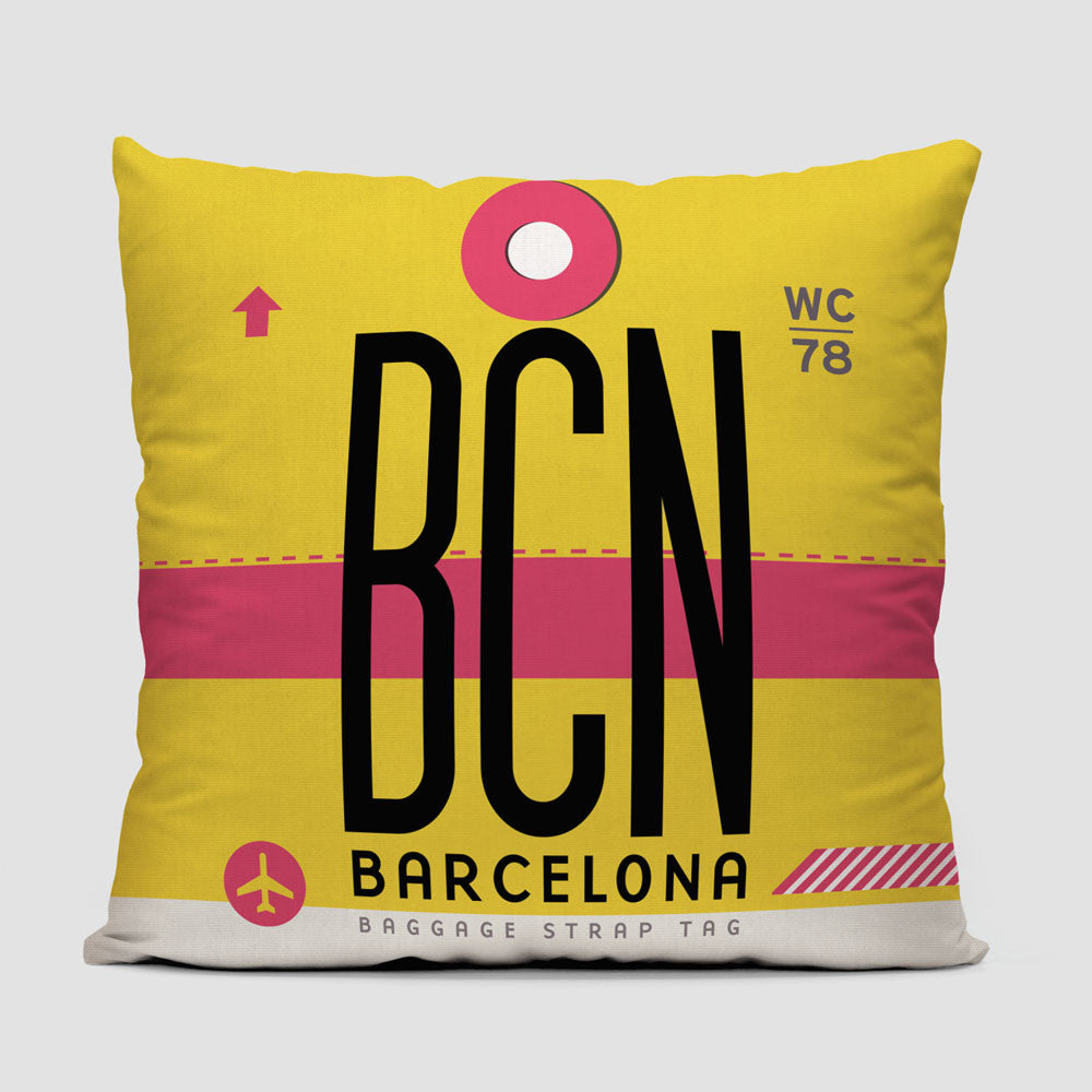 BCN - Throw Pillow - Airportag