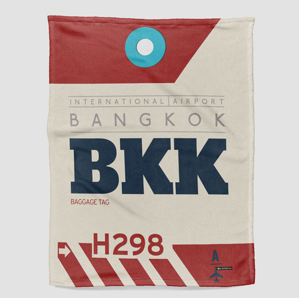 Throw Blanket BKK Airport Code Pattern throw-blanket-bkk-airport-code-pattern