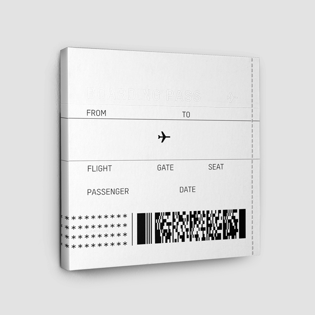 Boarding Pass - Canvas - Airportag