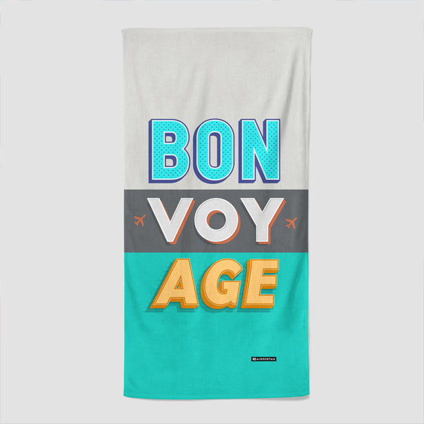 BON VOY AGE - Beach Towel - Airportag