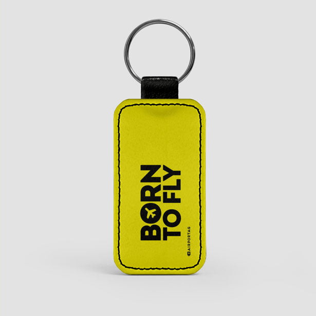 Born To Fly - Leather Keychain - Airportag