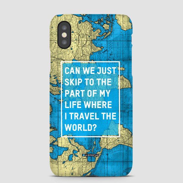 Can We Just - World Map - Phone Case - Airportag