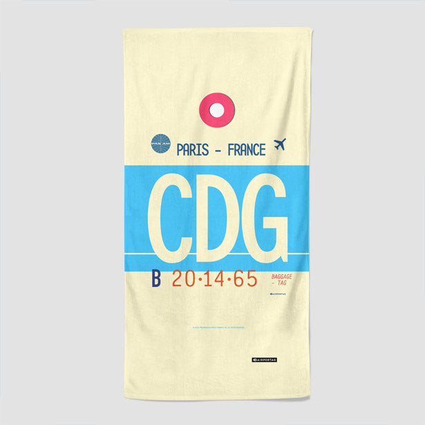 CDG - Beach Towel - Airportag