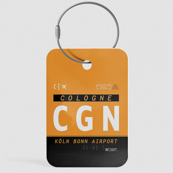 Airport Code Luggage Tag IATA code CGN baggage tag