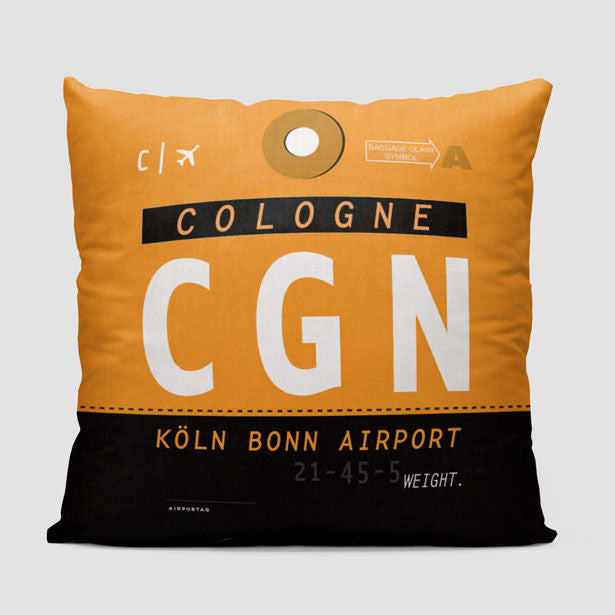 CGN - Throw Pillow - Airportag