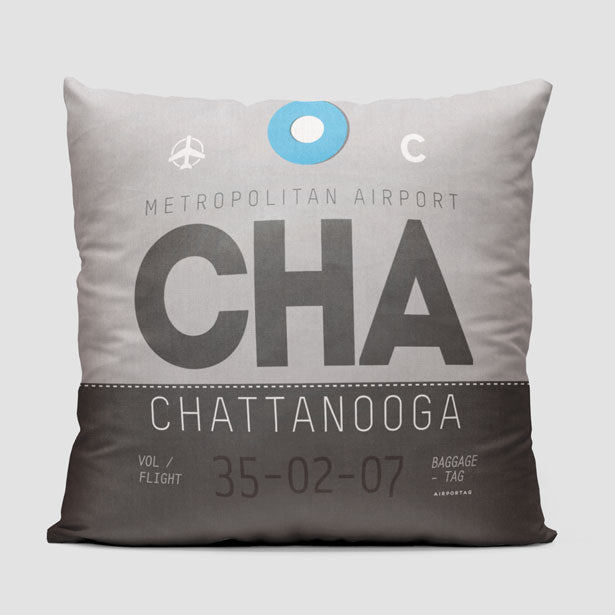 CHA - Throw Pillow - Airportag