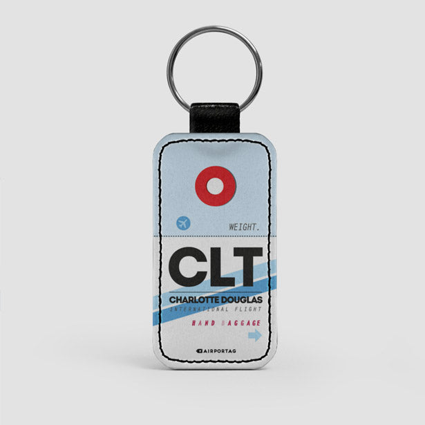 CLT - Leather Keychain - Airportag