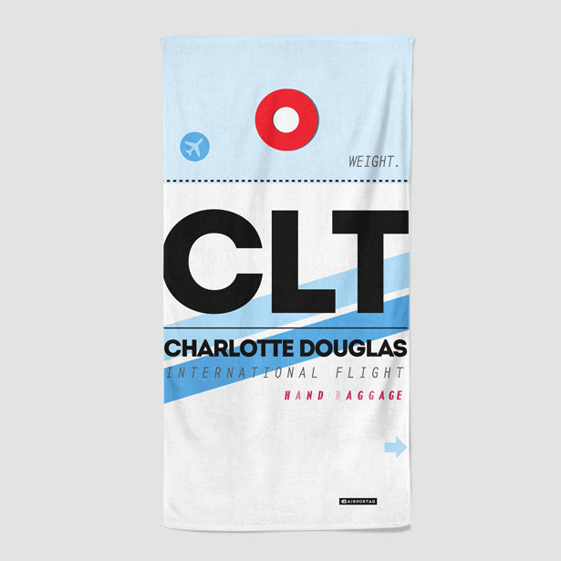 CLT - Beach Towel - Airportag