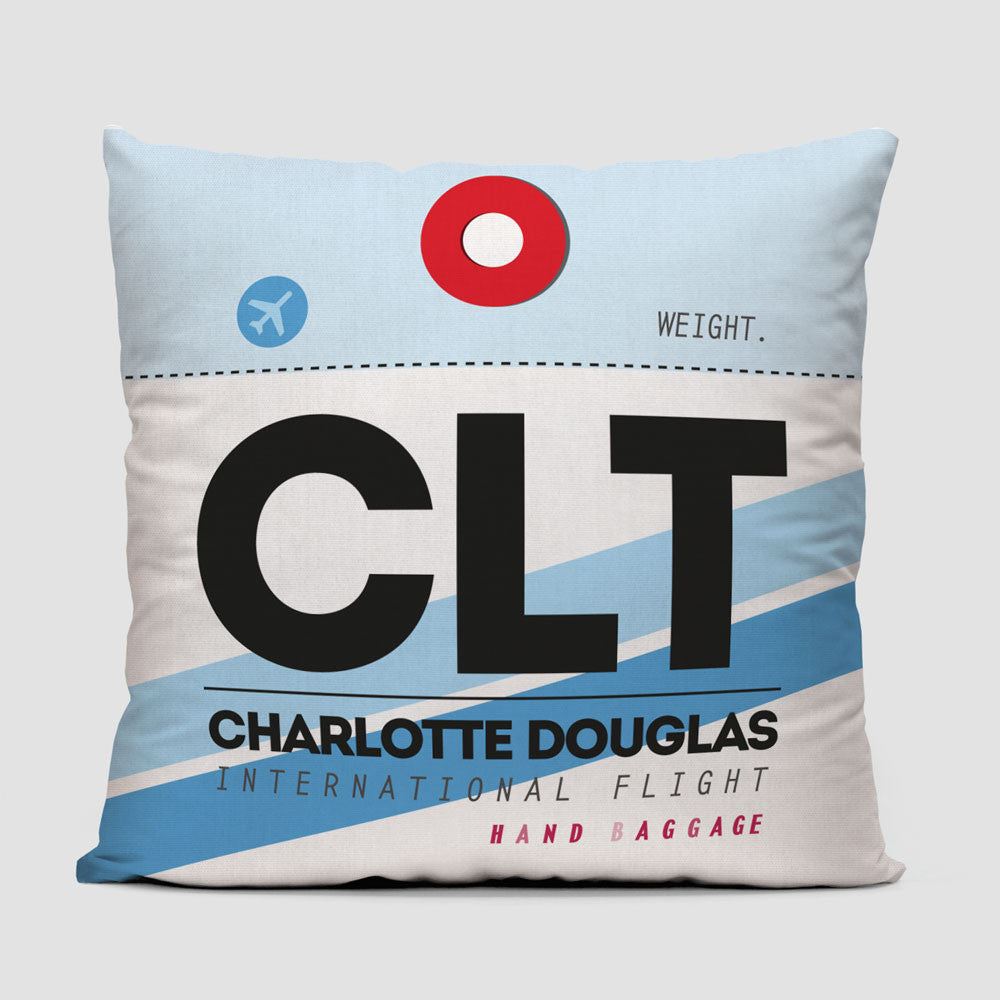 CLT - Throw Pillow - Airportag