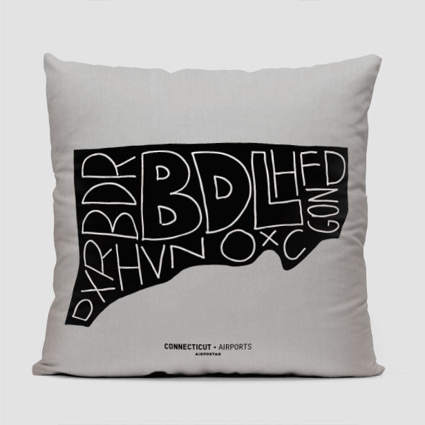 Connecticut - Throw Pillow - Airportag