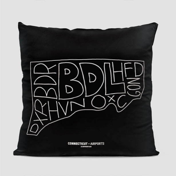 Connecticut - Throw Pillow - Airportag