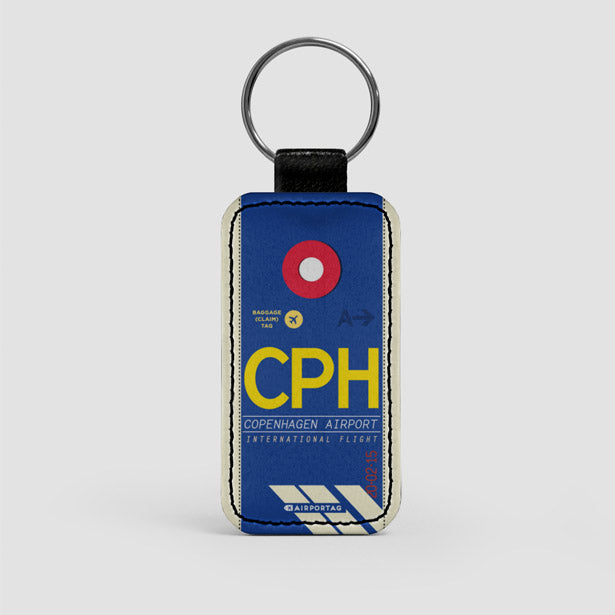 CPH - Leather Keychain - Airportag