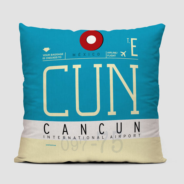 CUN - Throw Pillow - Airportag