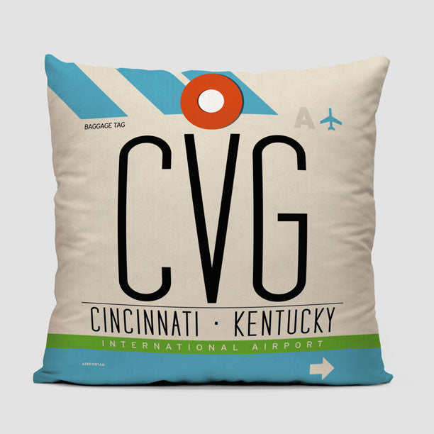 CVG - Throw Pillow - Airportag