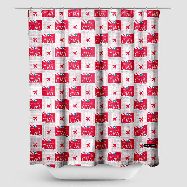 CWL - Shower Curtain - Airportag