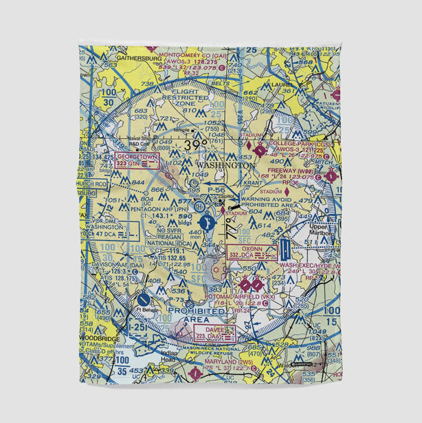 DCA Sectional - Blanket - Airportag