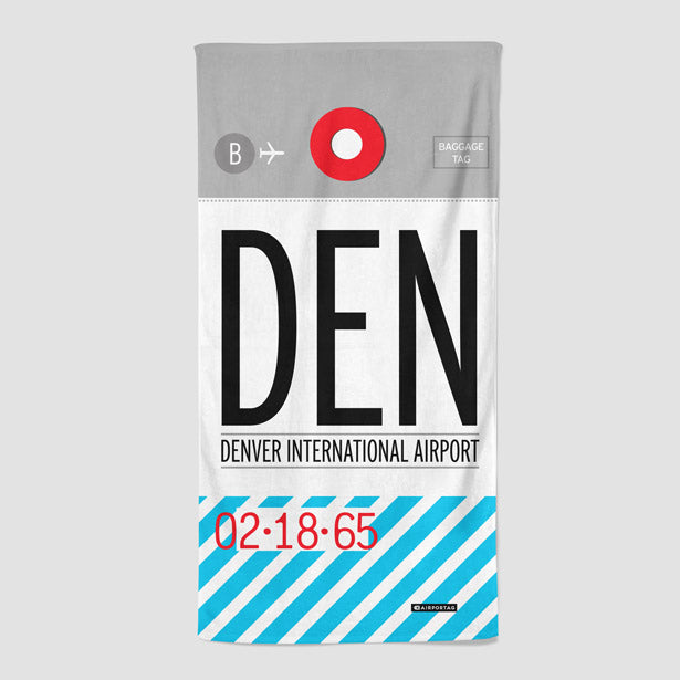 DEN - Beach Towel - Airportag