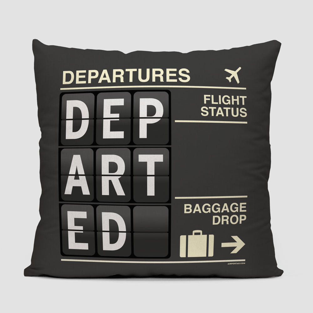 Departed - Throw Pillow - Airportag