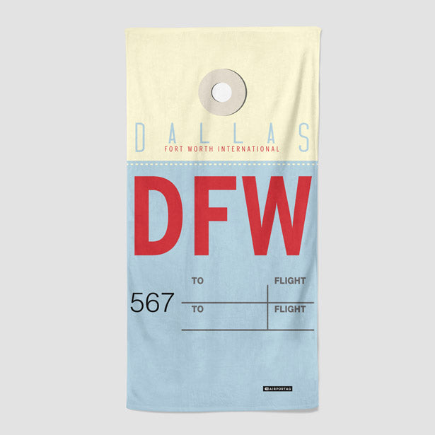 DFW - Beach Towel - Airportag