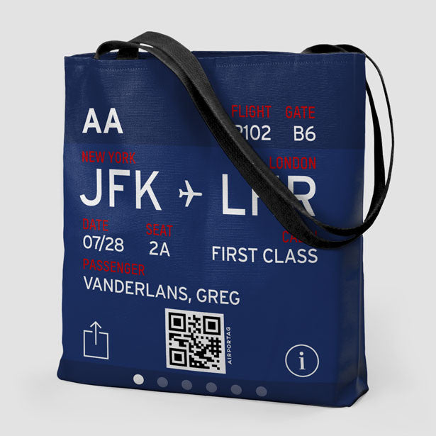 Digital Boarding Pass - Tote Bag - Airportag