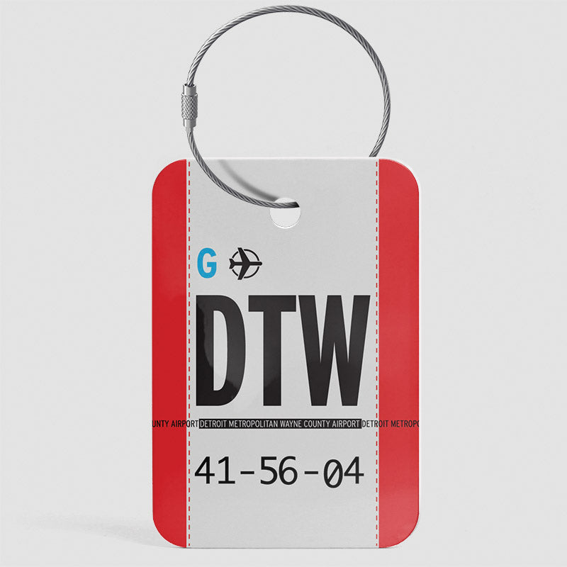 Airport Code Luggage Tag IATA Code DTW Baggage Tag airport-code-luggage-tag-iata-code-dtw-baggage-tag